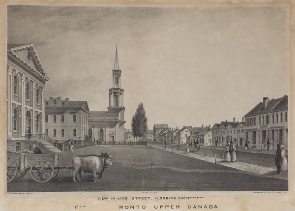 Original title:  King St. E., looking e. from Toronto St.
 : Toronto Public Library

