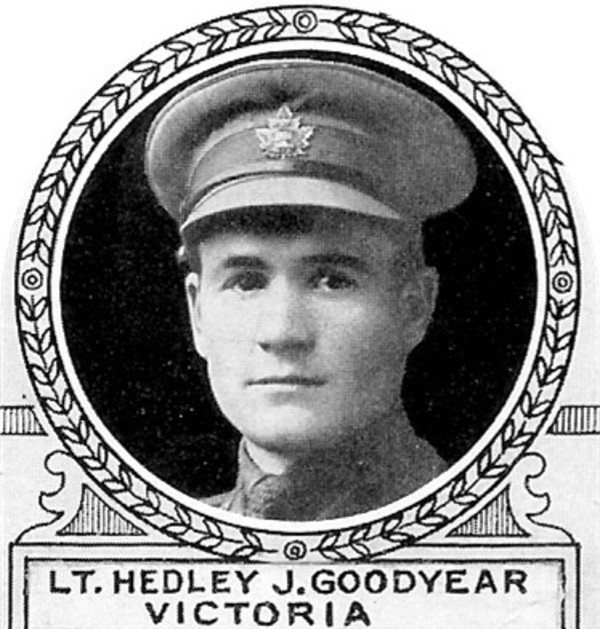 Titre original :  Photo of Hedley Goodyear – From: The Varsity Magazine Supplement Fourth Edition 1918 published by The Students Administrative Council, University of Toronto. 