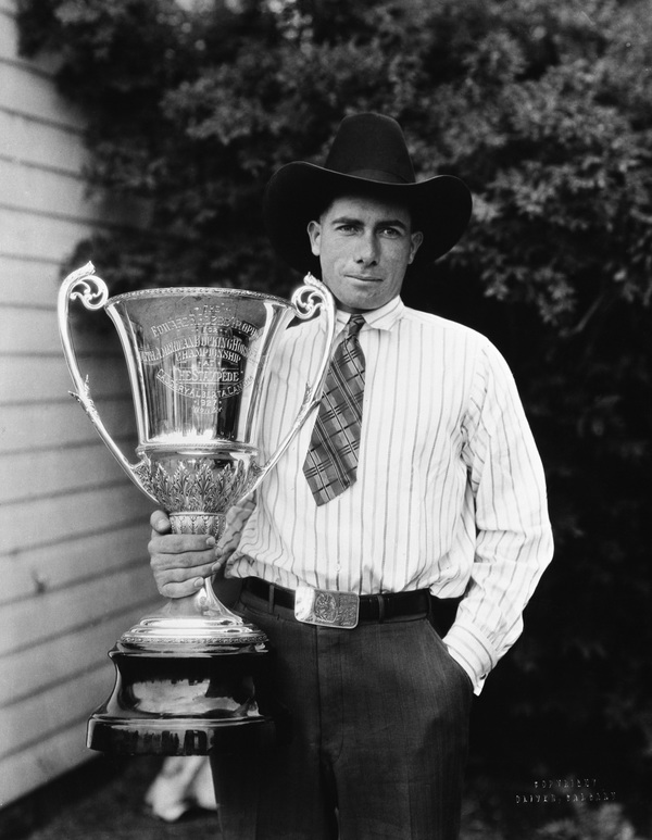 Original title:  Title: Pete Knight. Date: 1927. Photographer/Illustrator: Oliver, W.J., Calgary, Alberta. Image courtesy of Glenbow Museum, Calgary, Alberta.