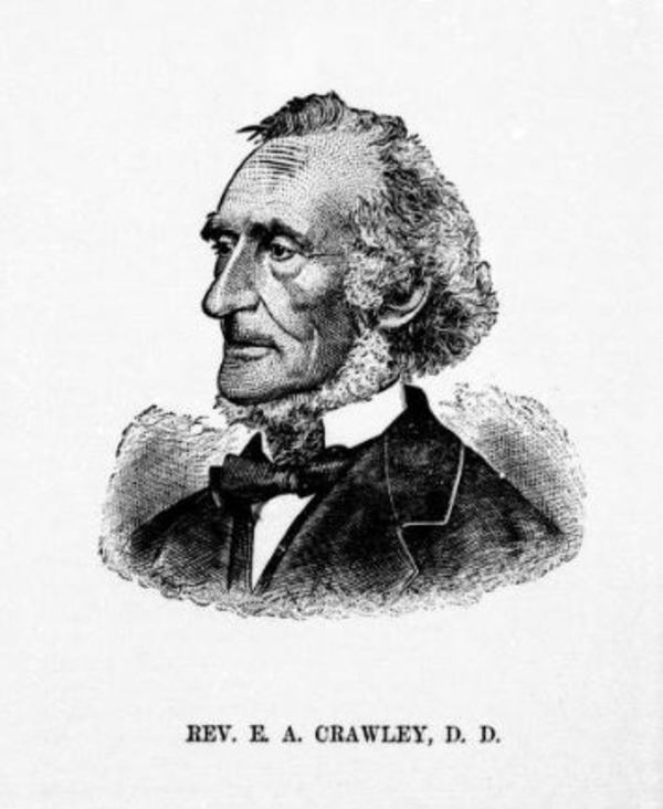 Titre original :  E.A. Crawley. From: Fifty years with the Baptist ministers and churches of the Maritime Provinces of Canada by Bill, I. E. (Ingraham E.), 1805-1891. Publication date: 1880. https://archive.org/details/cihm_00137b