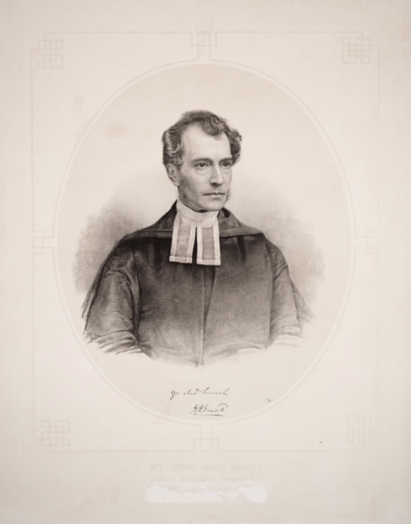 Original title:  Henry James Grasett, 1808-1882
Mooney & Buell, Buffalo, N. Y
Picture, 1854, English
Source: Toronto Public Library, Baldwin Collection
Call Number / Accession Number JRR 275 Cab II. 