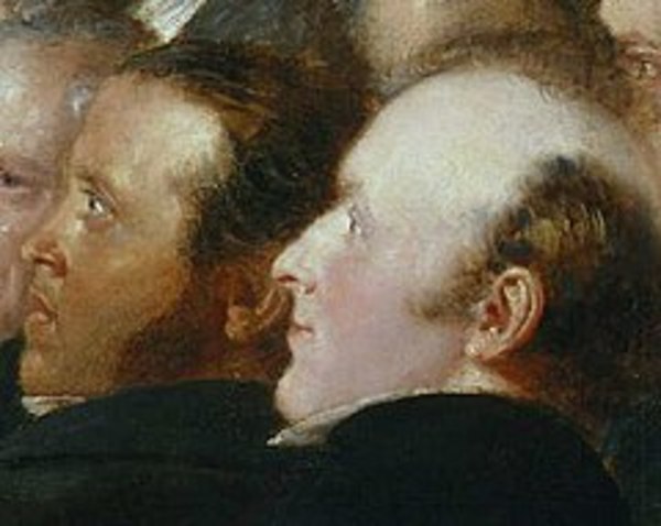 Titre original :  To the left is William Knibb and to the right John Scoble - 1840. Detail from 