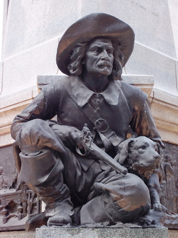 Original title:    Description Français : Lambert Closse, figure du Monument à Maisonneuve, oeuvre de Louis-Philippe Hébert, Place d'Armes, Montréal Date 15 November 2011(2011-11-15) Source Own work Author Jeangagnon

