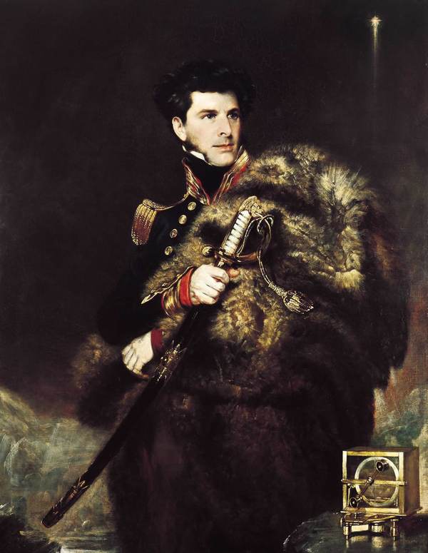 Titre original :    Artist Wildman, John R. (1785) Title Commander James Clark Ross Date 1834(1834) Medium oil on canvas Dimensions 144.2 × 112 cm (56.8 × 44.1 in) Current location National Maritime Museum Greenwich, London Source/Photographer Painting BHC2981

