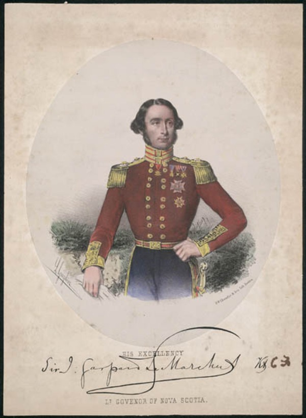 Titre original :  His Excellency Sir J. Gaspard Le Marchant, Lt. Governor of Nova Scotia. 