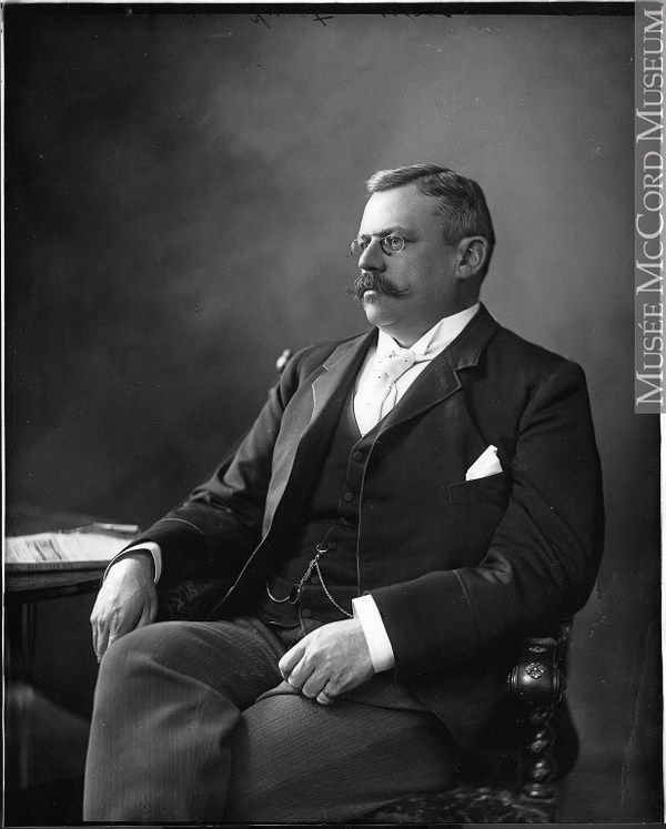 Original title:  Photograph Mr. Louis Joseph Forget, Montreal, QC, 1893 Wm. Notman & Son 1893, 19th century Silver salts on glass - Gelatin dry plate process 25 x 20 cm Purchase from Associated Screen News Ltd. II-101302 © McCord Museum Keywords:  male (26812) , Photograph (77678) , portrait (53878)