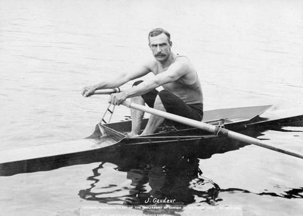 Original title:  J. Gaudaur, oarsman. Library and Archives Canada.